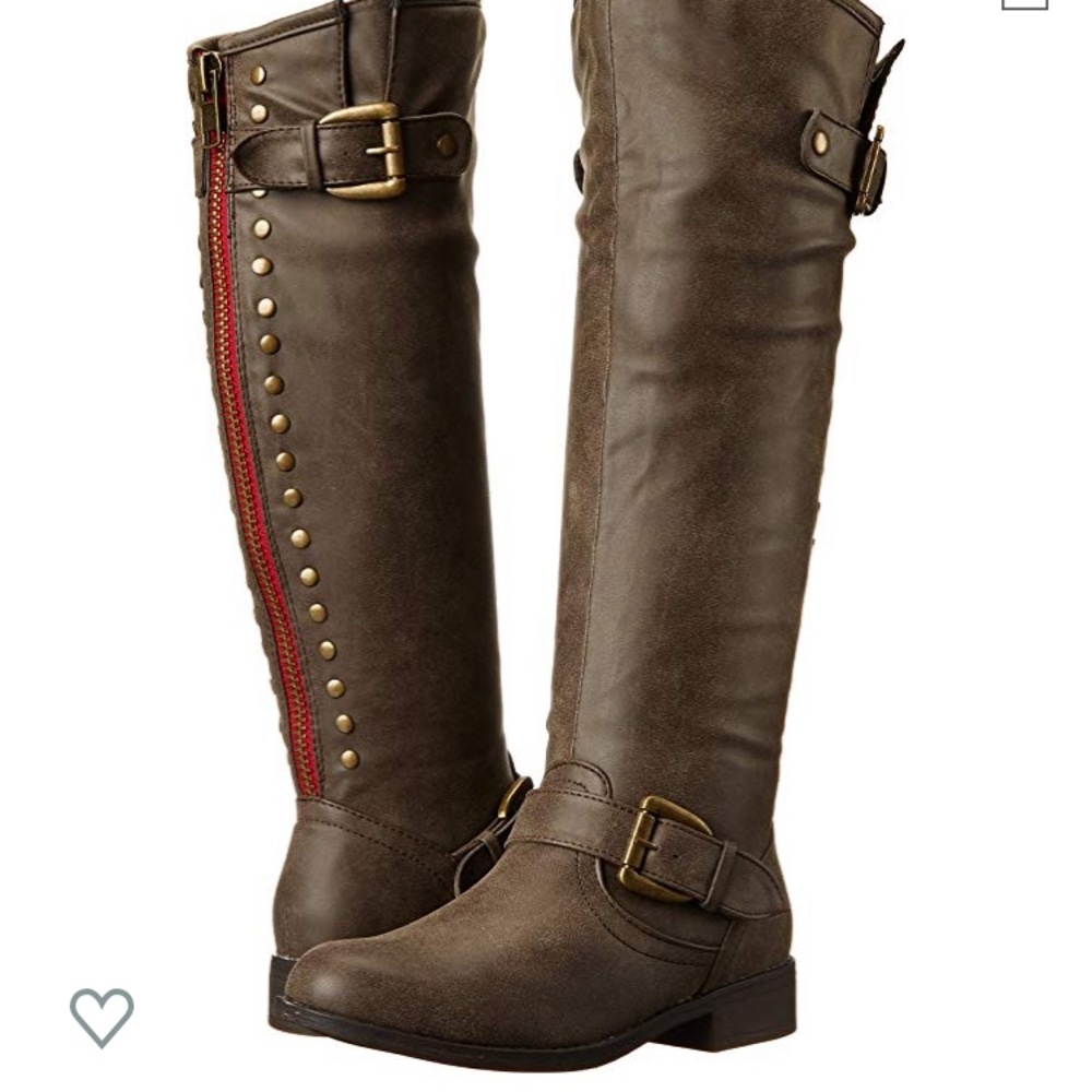 tall slate grey boots